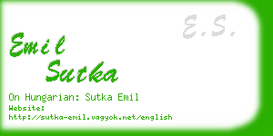 emil sutka business card